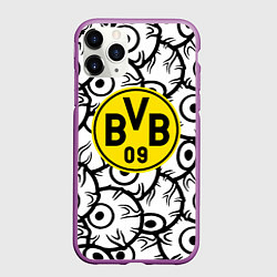 Чехол iPhone 11 Pro матовый Borussia глаза текстура, цвет: 3D-фиолетовый