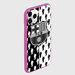 Чехол iPhone 11 Pro матовый Barcelona спортивный паттерн, цвет: 3D-фиолетовый — фото 2