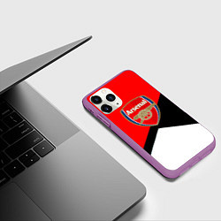 Чехол iPhone 11 Pro матовый Arsenal geometry sport, цвет: 3D-фиолетовый — фото 2