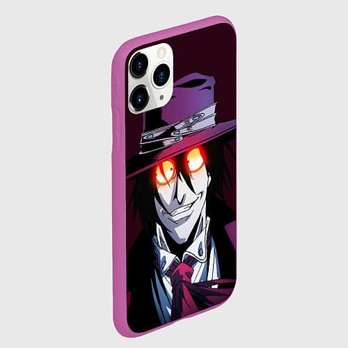 Чехол iPhone 11 Pro матовый Hellsing - Алукард / 3D-Фиолетовый – фото 2