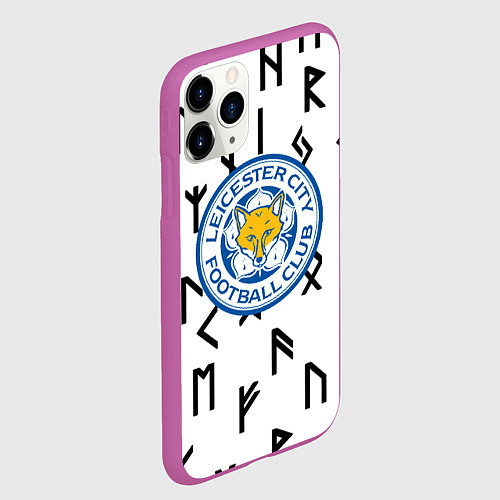 Чехол iPhone 11 Pro матовый Лестер сити символы митстические / 3D-Фиолетовый – фото 2