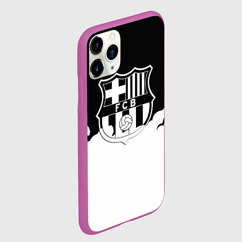 Чехол iPhone 11 Pro матовый Барселона облака краски / 3D-Фиолетовый – фото 2