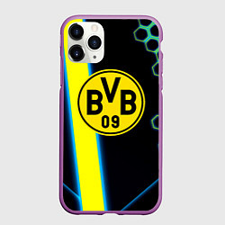 Чехол iPhone 11 Pro матовый Borussia соты броня, цвет: 3D-фиолетовый