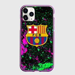 Чехол iPhone 11 Pro матовый Барселона кислотные неоновые краски, цвет: 3D-фиолетовый