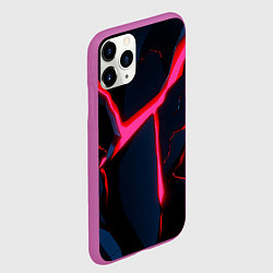 Чехол iPhone 11 Pro матовый Neon glow, цвет: 3D-фиолетовый — фото 2