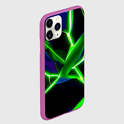 Чехол iPhone 11 Pro матовый Green glow, цвет: 3D-фиолетовый — фото 2