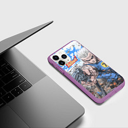 Чехол iPhone 11 Pro матовый Fallout комиксный стиль, цвет: 3D-фиолетовый — фото 2