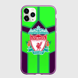 Чехол iPhone 11 Pro матовый Liverpool геометрия текстура спорт, цвет: 3D-фиолетовый