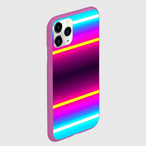 Чехол iPhone 11 Pro матовый Color neon / 3D-Фиолетовый – фото 2