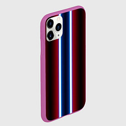 Чехол iPhone 11 Pro матовый Color white blue red, цвет: 3D-фиолетовый — фото 2