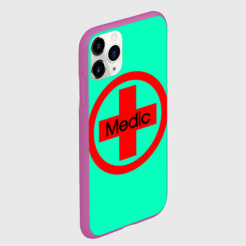 Чехол iPhone 11 Pro матовый Medic / 3D-Фиолетовый – фото 2
