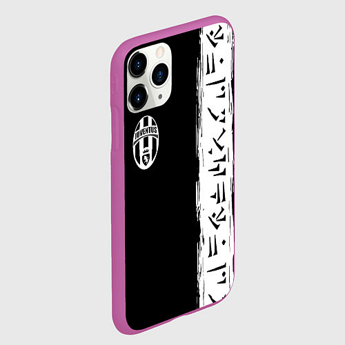 Чехол iPhone 11 Pro матовый Ювентус символы гейм / 3D-Фиолетовый – фото 2