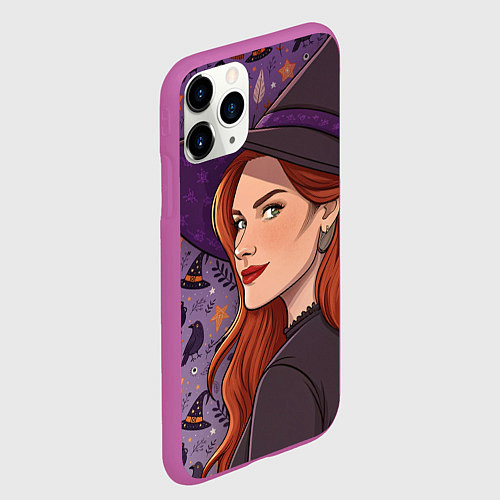 Чехол iPhone 11 Pro матовый Wich / 3D-Фиолетовый – фото 2