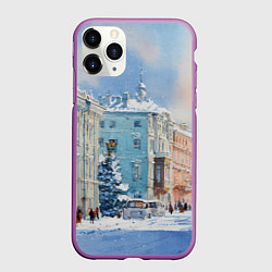 Чехол iPhone 11 Pro матовый Зимний Питер
