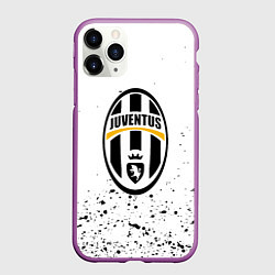 Чехол iPhone 11 Pro матовый Juventus краски текстура всплеск, цвет: 3D-фиолетовый