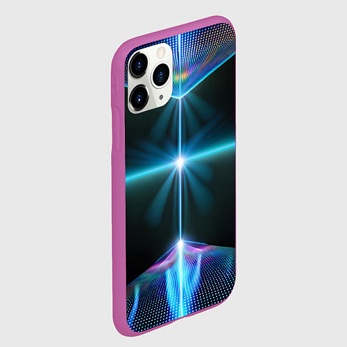 Чехол iPhone 11 Pro матовый Выход в космос / 3D-Фиолетовый – фото 2