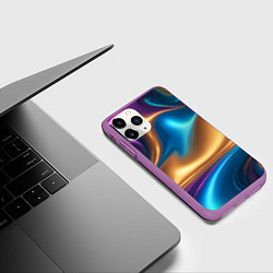 Чехол iPhone 11 Pro матовый Сплавы разноцветные, цвет: 3D-фиолетовый — фото 2