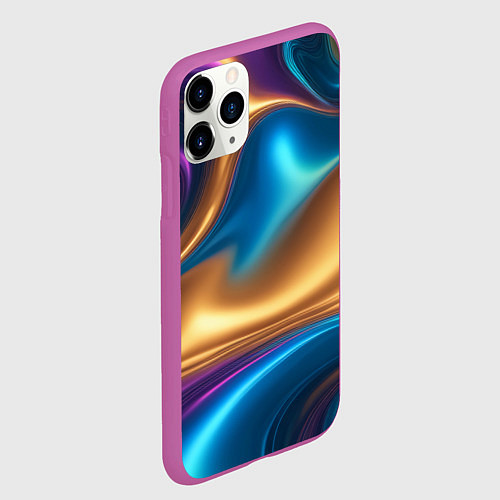 Чехол iPhone 11 Pro матовый Сплавы разноцветные / 3D-Фиолетовый – фото 2