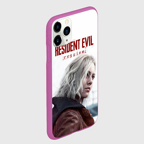Чехол iPhone 11 Pro матовый Грейс Эшкрофт Resident evil requiem / 3D-Фиолетовый – фото 2