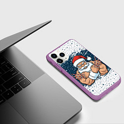 Чехол iPhone 11 Pro матовый Сантамаха, цвет: 3D-фиолетовый — фото 2