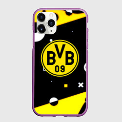 Чехол iPhone 11 Pro матовый Borussia геометрия текстура, цвет: 3D-фиолетовый