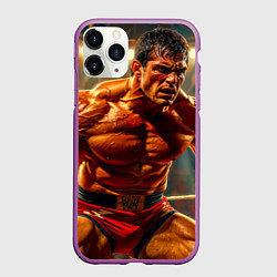 Чехол iPhone 11 Pro матовый Титан ринга, цвет: 3D-фиолетовый