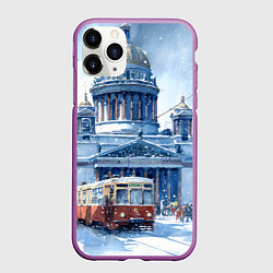 Чехол iPhone 11 Pro матовый Снежный Санкт-Петербург