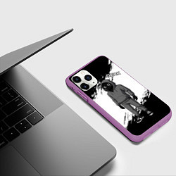 Чехол iPhone 11 Pro матовый Окак - кот мем, цвет: 3D-фиолетовый — фото 2