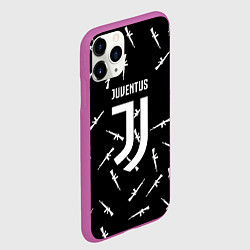Чехол iPhone 11 Pro матовый Ювентус армейский стиль, цвет: 3D-фиолетовый — фото 2