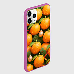 Чехол iPhone 11 Pro матовый Мандариновое настроение, цвет: 3D-фиолетовый — фото 2