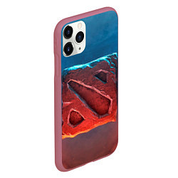 Чехол iPhone 11 Pro матовый Dota 2: Symbol, цвет: 3D-малиновый — фото 2