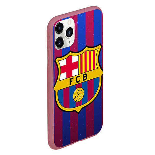 Чехол iPhone 11 Pro матовый Barcelona / 3D-Малиновый – фото 2
