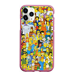 Чехол iPhone 11 Pro матовый Simpsons Stories, цвет: 3D-малиновый
