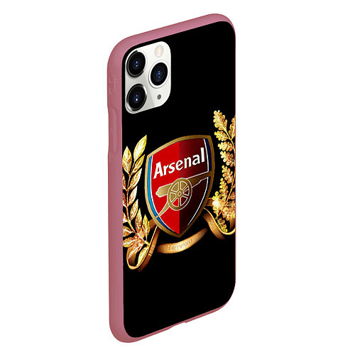 Чехол iPhone 11 Pro матовый Arsenal / 3D-Малиновый – фото 2