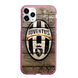 Чехол iPhone 11 Pro матовый Juventus, цвет: 3D-малиновый