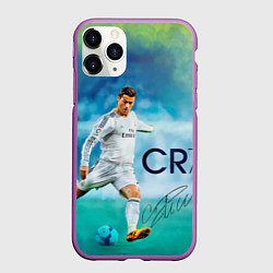 Чехол iPhone 11 Pro матовый CR Ronaldo, цвет: 3D-фиолетовый