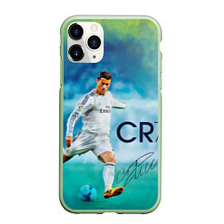 Чехол iPhone 11 Pro матовый CR Ronaldo, цвет: 3D-салатовый