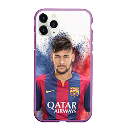 Чехол iPhone 11 Pro матовый Neymar FCB, цвет: 3D-фиолетовый