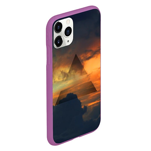 Чехол iPhone 11 Pro матовый 30 seconds to mars / 3D-Фиолетовый – фото 2
