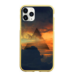 Чехол iPhone 11 Pro матовый 30 seconds to mars цвета 3D-желтый — фото 1