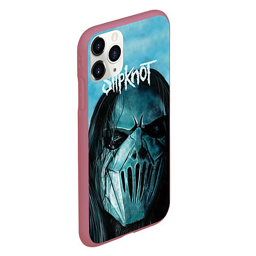 Чехол iPhone 11 Pro матовый Slipknot / 3D-Малиновый – фото 2