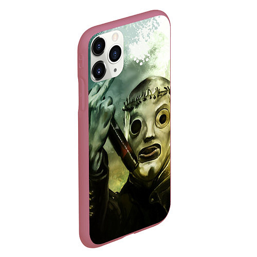 Чехол iPhone 11 Pro матовый Slipknot / 3D-Малиновый – фото 2