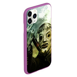 Чехол iPhone 11 Pro матовый Slipknot, цвет: 3D-фиолетовый — фото 2