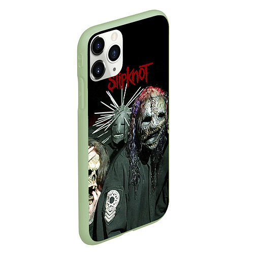 Чехол iPhone 11 Pro матовый Slipknot / 3D-Салатовый – фото 2