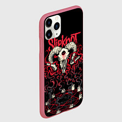 Чехол iPhone 11 Pro матовый Slipknot, цвет: 3D-малиновый — фото 2