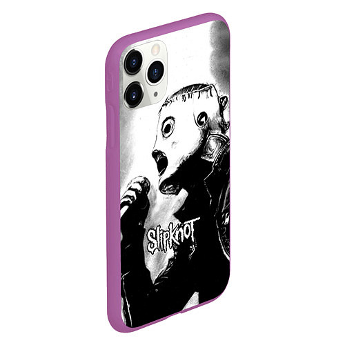 Чехол iPhone 11 Pro матовый Slipknot / 3D-Фиолетовый – фото 2