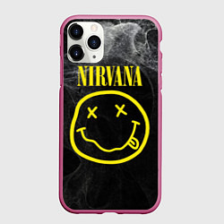 Чехол iPhone 11 Pro матовый Nirvana Smoke, цвет: 3D-малиновый