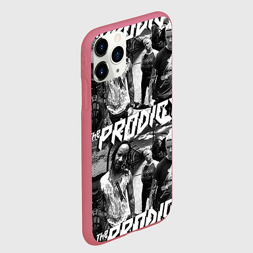Чехол iPhone 11 Pro матовый The Prodigy / 3D-Малиновый – фото 2