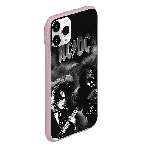 Чехол iPhone 11 Pro матовый AC/DC / 3D-Розовый – фото 2
