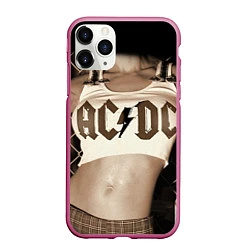 Чехол iPhone 11 Pro матовый AC/DC Girl